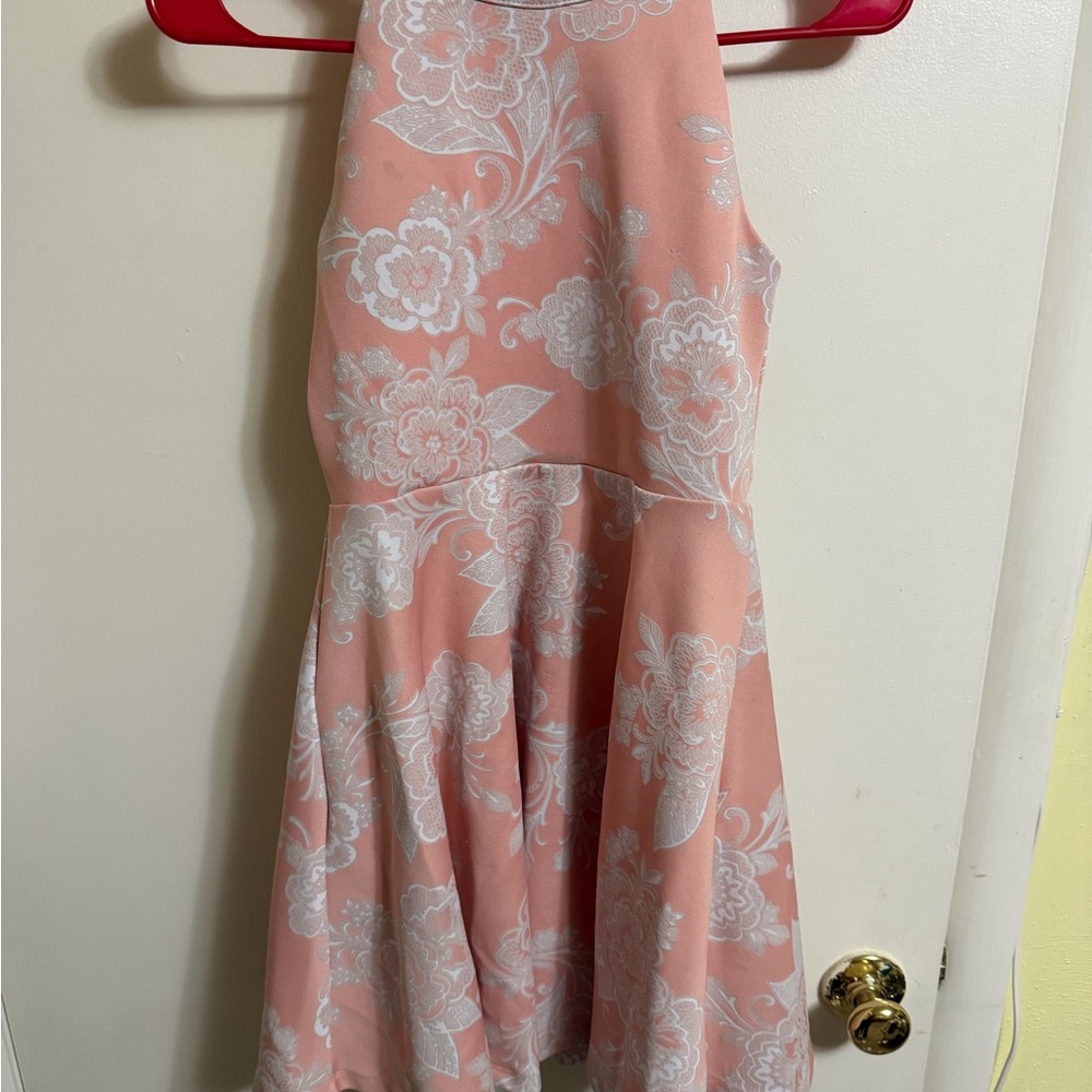 Lilt Pink and White Floral Kids Dress